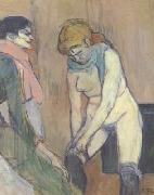 Woman Pulling up her stocking (san22) toulouse-lautrec